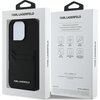 Etui KARL LAGERFELD HC Grained PU Cardslot Metal Elong do Apple iPhone 16 Pro Max Czarny Marka telefonu Apple
