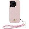 Etui KARL LAGERFELD Quilted Initial Logo & Chain Strap do Apple iPhone 16 Pro Różowy Seria telefonu iPhone