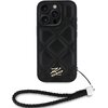 Etui KARL LAGERFELD Quilted Initial Logo & Chain Strap do Apple iPhone 16 Pro Czarny Seria telefonu iPhone