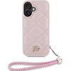Etui KARL LAGERFELD Quilted Initial Logo & Chain Strap do Apple iPhone 16 Różowy Seria telefonu iPhone