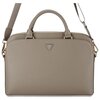 Torba GUESS Grained Zipper Pocket Triangle Logo 15 cali Brązowy
