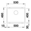 Zlewozmywak BLANCO Subline 500-U 523441 Kawowy Komora 1 500 x 400 x 190 mm