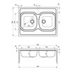 Zlewozmywak DEANTE Tango ZM6 020N Stalowy Komora 1 340 x 380 x 140 mm