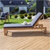 Leżak PATIO Roxane 47533 Brązowo-szary Materiał Poliester