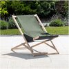 Leżak PATIO Gozo Komfort 409578 Khaki Materiał Drewno