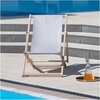 Leżak PATIO Gozo Classic 409574 Szary Materiał Drewno