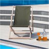 Leżak PATIO Gozo Classic 409575 Khaki Materiał Drewno