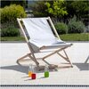 Leżak PATIO Gozo Komfort 409577 Szary Materiał Drewno