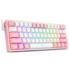 Klawiatura REDRAGON K617 Fizz RGB Biało-różowy Dla graczy Tak