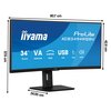 Monitor IIYAMA ProLite XCB3494WQSU-B1 34" 3440 x 1440 120Hz 0.4 [MPRT] Curved Częstotliwość odświeżania obrazu [Hz] 120