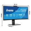 Monitor IIYAMA ProLite XCB3497WQSNPH-B1 34" 3440 x 1440 120Hz 0.4 [MPRT] Curved Częstotliwość odświeżania obrazu [Hz] 120