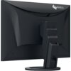 Czarny monitor z logo "EIZO" w górnym rogu, widoczny od tyłu z regulowanym stojakiem. Monitor ma gładką powierzchnię i nowoczesny design.
