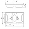 Zlewozmywak DEANTE Tango ZM5 320N Dekor Komora 1 340 x 380 x 135 mm