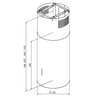 Okap AKPO WK-4 Isla Balmera Slim Inox 437m3/h 70dB klasa C Szerokość [cm] 35