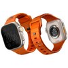 Pasek UNIQ Stride do Apple Watch 4/5/6/7/8/9/SE/SE2/Ultra/Ultra 2 (42/44/45/49mm) Pomarańczowy Materiał Guma