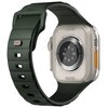 Pasek UNIQ Stride do Apple Watch 4/5/6/7/8/9/SE/SE2/Ultra/Ultra 2 (42/44/45/49mm) Ciemnozielony Materiał Guma