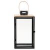 Lampion MY HOME Dark Leather 66583 Czarno-ecru Materiał wykonania Stal