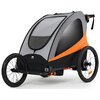 Przyczepka rowerowa KINDERKRAFT Nava 3w1 Pomarańczowy Materiał Tworzywo sztuczne