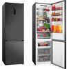 Lodówka AMICA FK3706D.5DFXCM (D) No Frost 200cm Czarny/Inox Sterowanie Elektroniczne