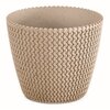 Doniczka PROSPERPLAST Splofy Eco Wood DSP220W-4665W 5L Beżowy
