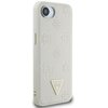 Etui GUESS Grained Hot Stamp Peony Triangle Logo MagSafe do Apple iPhone 16e Beżowy Kompatybilność Apple iPhone 16e