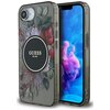 Etui GUESS IML Flowers MagSafe do Apple iPhone 16e Czarny