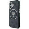Etui GUESS IML Metal Glitter 4G Circle Triangle MagSafe do Apple iPhone 16 Czarny Seria telefonu iPhone
