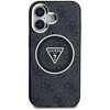 Etui GUESS IML Metal Glitter 4G Circle Triangle MagSafe do Apple iPhone 16 Czarny Model telefonu iPhone 16