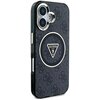 Etui GUESS IML Metal Glitter 4G Circle Triangle MagSafe do Apple iPhone 16 Czarny Kompatybilność Apple iPhone 16