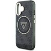 Etui GUESS IML Metal Glitter 4G Circle Triangle MagSafe do Apple iPhone 16 Czarny Typ Etui nakładka
