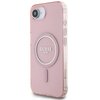 Etui GUESS IML Glitter Circle MagSafe do Apple iPhone 16e Różowy Seria telefonu iPhone