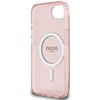 Etui GUESS IML Glitter Circle MagSafe do Apple iPhone 16e Różowy Gwarancja 24 miesiące