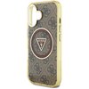 Etui GUESS IML Metal Glitter 4G Circle Triangle MagSafe do Apple iPhone 16 Brązowy Typ Etui nakładka