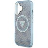 Etui GUESS IML Metal Glitter 4G Circle Triangle MagSafe do Apple iPhone 16 Niebieski Typ Etui nakładka