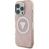 Etui GUESS IML Metal Glitter 4G Circle Triangle MagSafe do Apple iPhone 16 Pro Różowy Seria telefonu iPhone