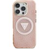 Etui GUESS IML Metal Glitter 4G Circle Triangle MagSafe do Apple iPhone 16 Pro Różowy Model telefonu iPhone 16 Pro