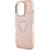 Etui GUESS IML Metal Glitter 4G Circle Triangle MagSafe do Apple iPhone 16 Pro Różowy Typ Etui nakładka