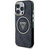 Etui GUESS IML Metal Glitter 4G Circle Triangle MagSafe do Apple iPhone 16 Pro Max Czarny Seria telefonu iPhone