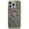 Etui GUESS IML Metal Glitter 4G Circle Triangle MagSafe do Apple iPhone 16 Pro Max Brązowy Model telefonu iPhone 16 Pro Max