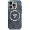 Etui GUESS IML Metal Glitter 4G Circle Triangle MagSafe do Apple iPhone 16 Pro Niebieski Model telefonu iPhone 16 Pro