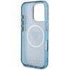 Etui GUESS IML Metal Glitter 4G Circle Triangle MagSafe do Apple iPhone 16 Pro Niebieski Gwarancja 24 miesiące