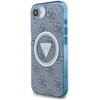 Etui GUESS IML Metal Glitter 4G Circle Triangle MagSafe do Apple iPhone 16e Niebieski Seria telefonu iPhone