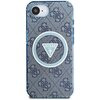 Etui GUESS IML Metal Glitter 4G Circle Triangle MagSafe do Apple iPhone 16e Niebieski Model telefonu iPhone 16e