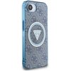 Etui GUESS IML Metal Glitter 4G Circle Triangle MagSafe do Apple iPhone 16e Niebieski Kompatybilność Apple iPhone 16e