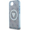 Etui GUESS IML Metal Glitter 4G Circle Triangle MagSafe do Apple iPhone 16e Niebieski Typ Etui nakładka