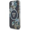 Etui GUESS IML Metal Glitter Flowers Triangle MagSafe do Apple iPhone 16e Czarny Seria telefonu iPhone
