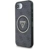 Etui GUESS IML Metal Glitter 4G Circle Triangle MagSafe do Apple iPhone 16e Czarny Seria telefonu iPhone