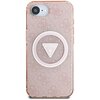 Etui GUESS IML Metal Glitter 4G Circle Triangle MagSafe do Apple iPhone 16e Różowy Model telefonu iPhone 16e