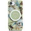 Etui GUESS IML Metal Glitter Flowers Triangle MagSafe do Apple iPhone 16e Zielony Model telefonu iPhone 16e