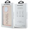 Etui KARL LAGERFELD IML Rhinestones Logo do Apple iPhone 16 Pro Max Przezroczysto-różowy Marka telefonu Apple